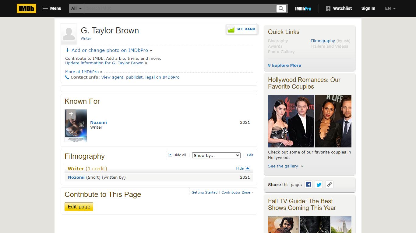 G. Taylor Brown - IMDb