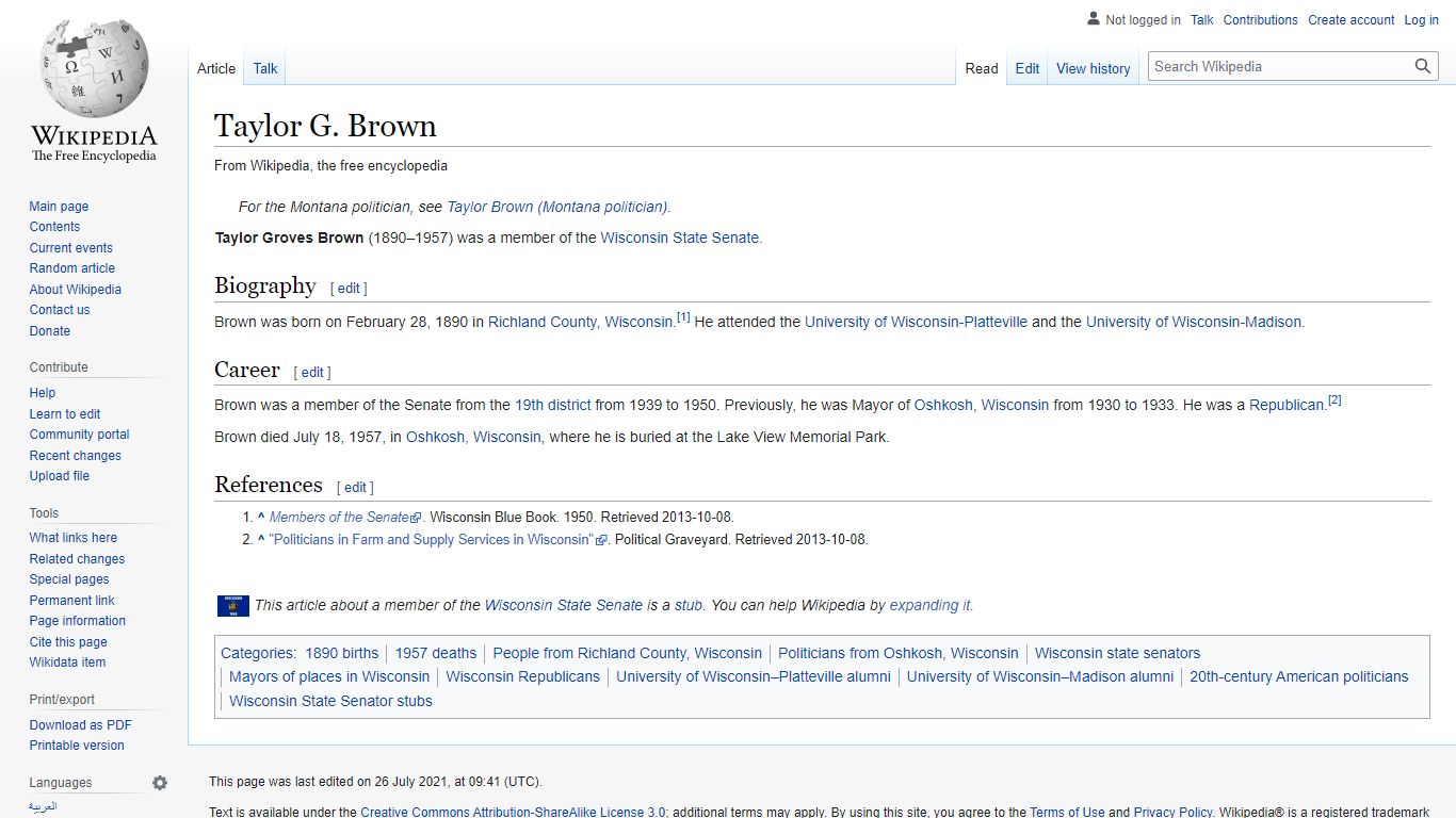 Taylor G. Brown - Wikipedia